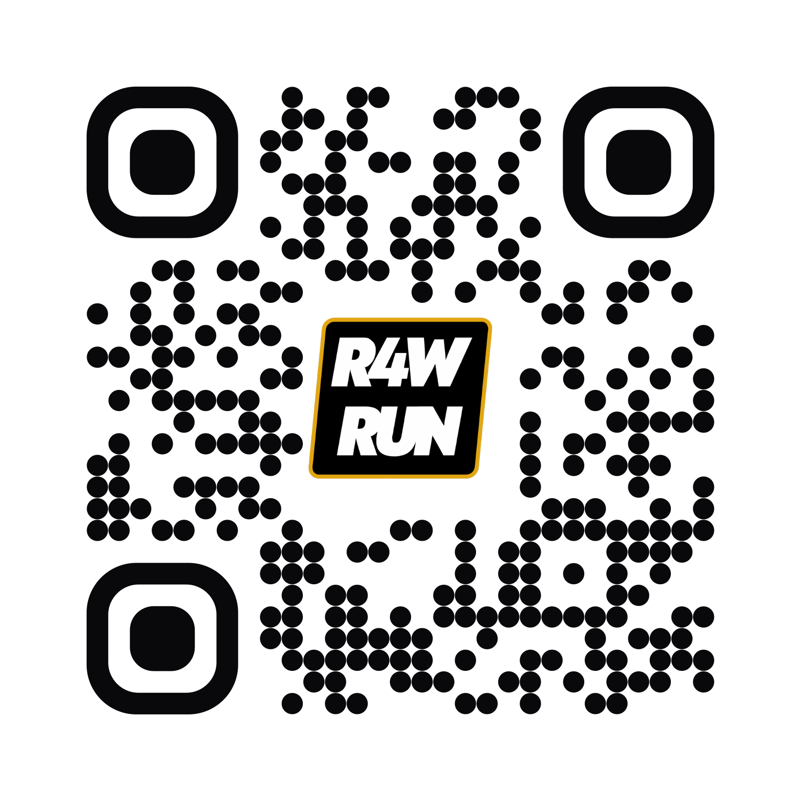 R4WRUN QR code, transparent, for light backgrounds
